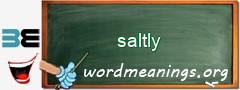 WordMeaning blackboard for saltly
